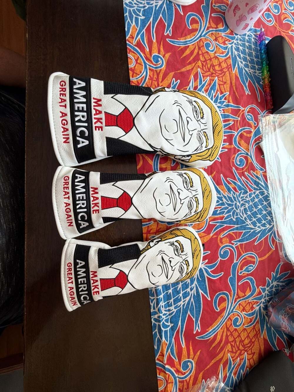 Donald Trump Novelty Golf Club Headcover Set Make America Great Again
